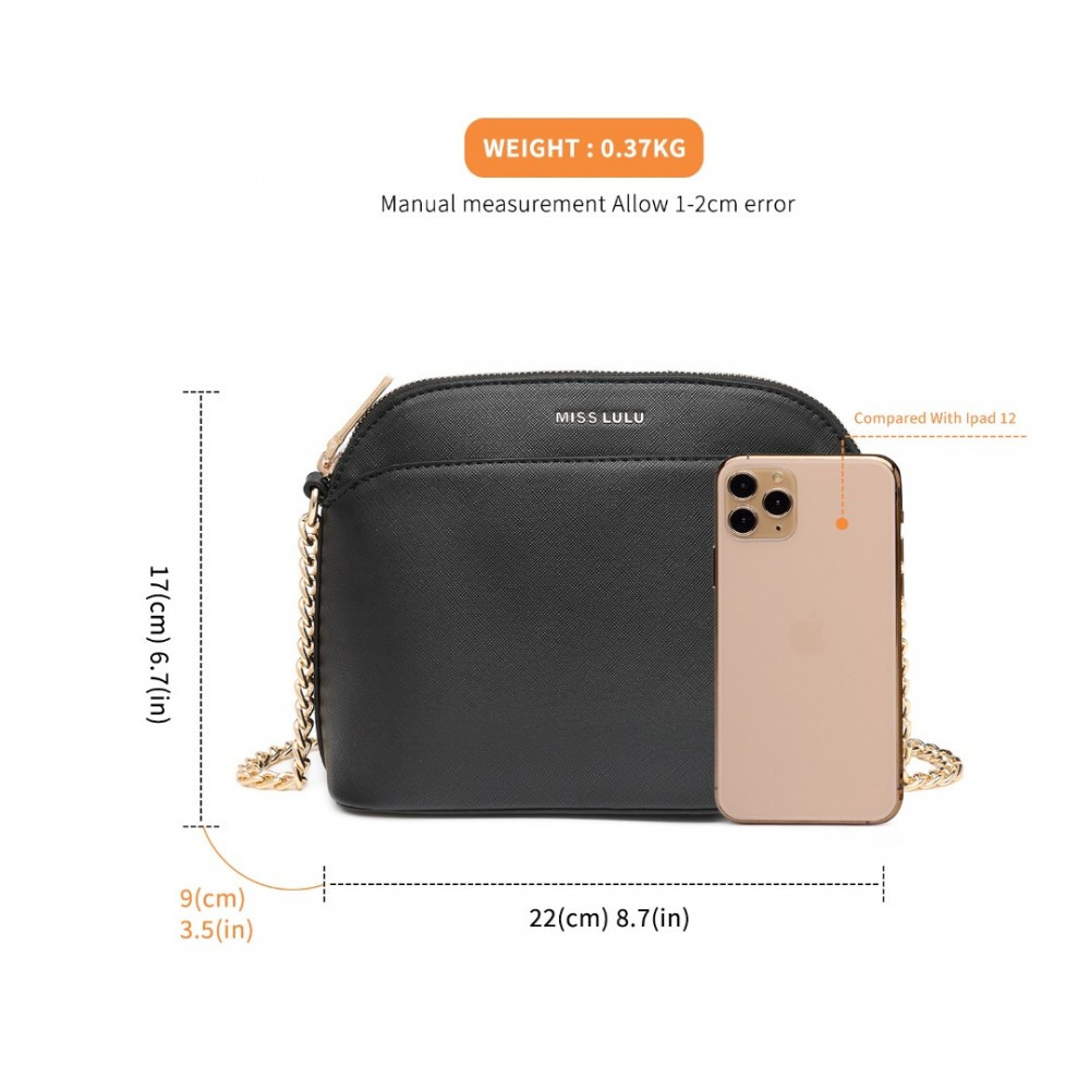 Černá elegantní crossbody dámská kabelka Chrisa
