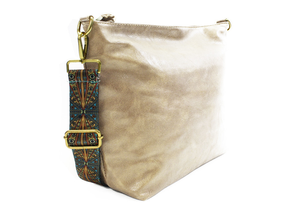 Béžová dámská jednoduchá crossbody kabelka Amaya