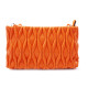 Oranžová netradiční prošívaná crossbody dámská kabelka Azzini