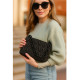 Černá netradiční prošívaná crossbody dámská kabelka Azzini