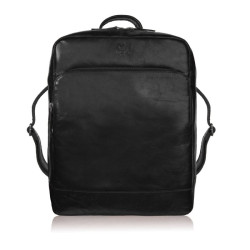 Černý pánský vintage kožený batoh na notebook Werner