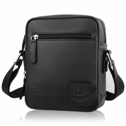 Černá pánská kožená crossbody taška Safet