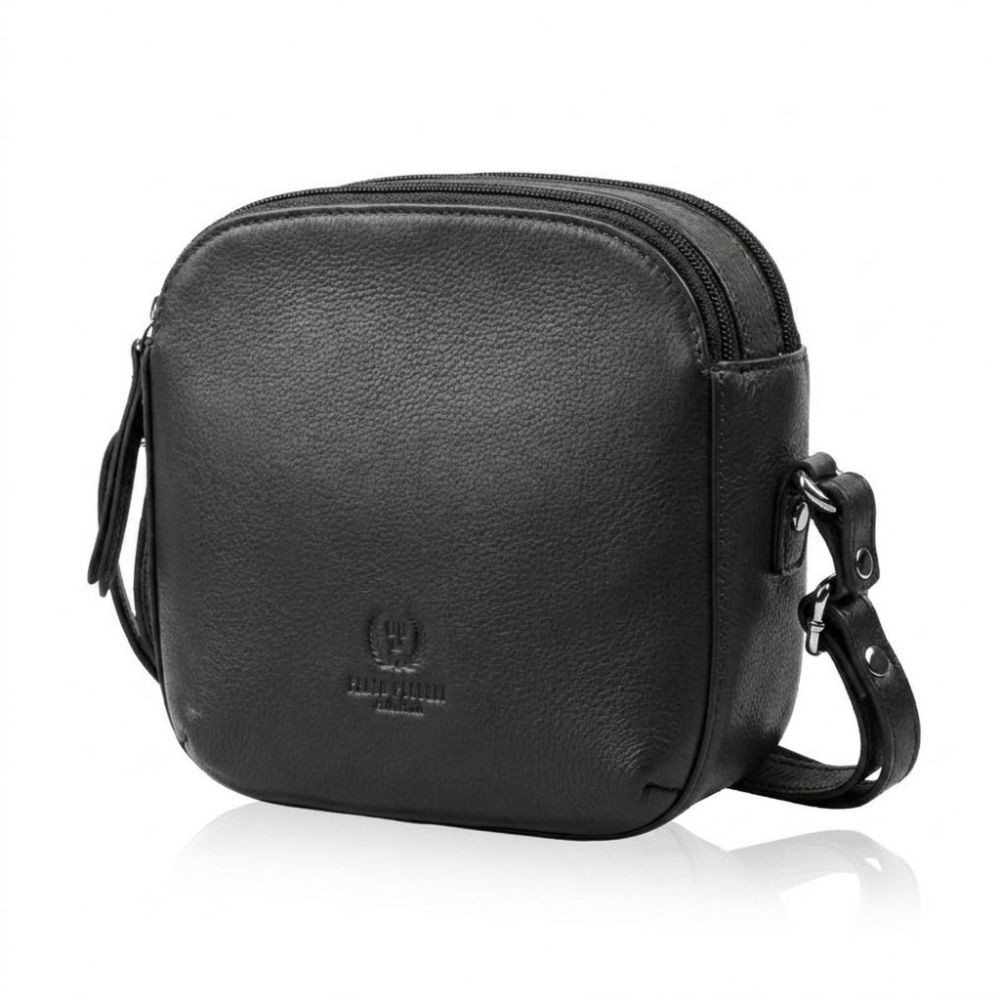 Černá dámská kožená crossbody kabelka Ashley