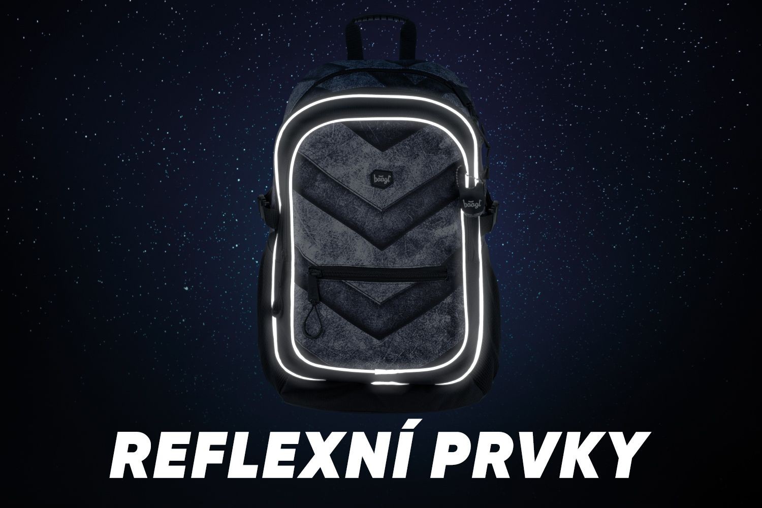 Šedomodrý zipový voděodolný školní batoh Adonia